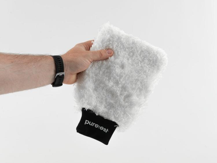Pure:est Tvätthandske mikrofiber Vit