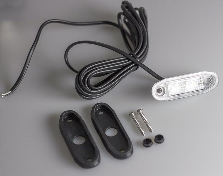 Boreman VIT "Easy Fit" LED sidomarkering (12-24V, E-märkt)